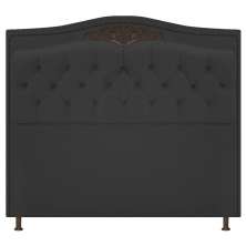 Cabeceira Estofada Yasmim 195 cm King Size Corano Preto - Amarena Móveis