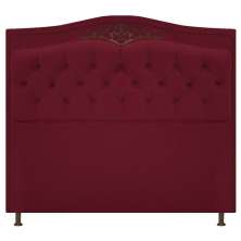 Cabeceira Estofada Yasmim 90 cm Solteiro Suede Bordô - Amarena Móveis