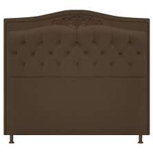 Cabeceira Estofada Yasmim 90 cm Solteiro Suede Marrom - Amarena Móveis