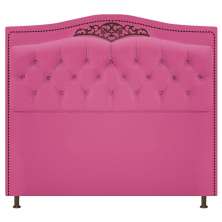 Cabeceira Estofada Yasmim 90 cm Solteiro Suede Pink - Amarena Móveis