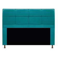 Cabeceira Munique 140 cm Casal Suede Azul Turquesa - Amarena Móveis