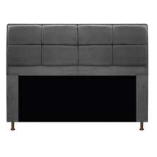 Cabeceira Munique 195 cm King Size Suede Cinza - Amarena Móveis