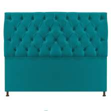 Cabeceira Sofia 140 cm Casal Suede Azul Turquesa - Amarena Móveis
