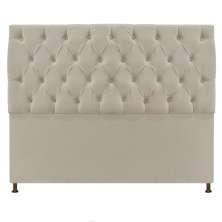 Cabeceira Sofia 140 cm Casal Suede Bege - Amarena Móveis