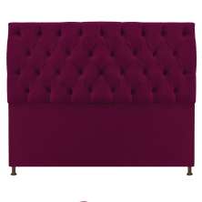 Cabeceira Sofia 140 cm Casal Suede Bordô - Amarena Móveis