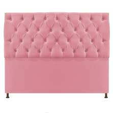 Cabeceira Sofia 140 cm Casal Suede Rosa Bebê - Amarena Móveis