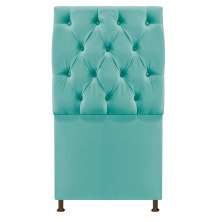 Cabeceira Sofia 90 cm Solteiro Suede Azul Tiffany - Amarena Móveis
