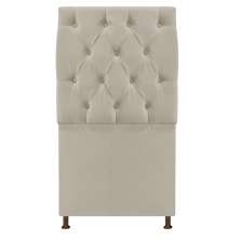 Cabeceira Sofia 90 cm Solteiro Suede Bege - Amarena Móveis