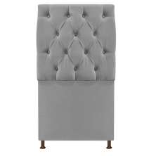 Cabeceira Sofia 90 cm Solteiro Suede Cinza - Amarena Móveis