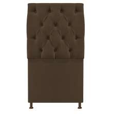 Cabeceira Sofia 90 cm Solteiro Suede Marrom - Amarena Móveis