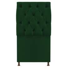 Cabeceira Sofia 90 cm Solteiro Suede Verde - Amarena Móveis