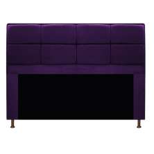 Kit Cabeceira e Calçadeira Munique 195 cm King Size Suede Roxo - Amarena Móveis