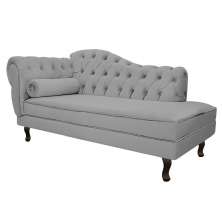 Recamier Diana 140cm Lado Direito Corano Cinza - Amarena Móveis