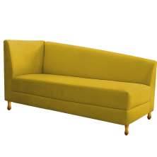 Recamier Valéria 140cm Lado Direito Suede Amarelo - Amarena Móveis