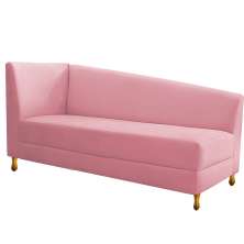 Recamier Valéria 140cm Lado Direito Suede Rosa Bebê- Amarena Móveis