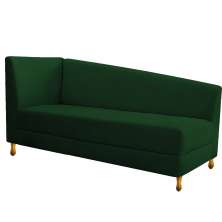 Recamier Valéria 140cm Lado Direito Suede Verde - Amarena Móveis