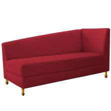 Recamier Valéria 140cm Lado Esquerdo Suede Vermelho - Amarena Móveis