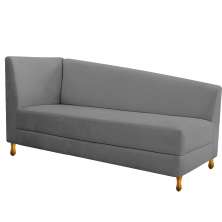 Recamier Valéria 185cm Lado Direito Corano Cinza - Amarena Móveis