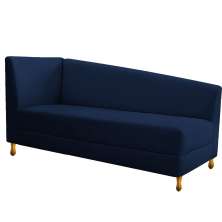 Recamier Valéria 185cm Lado Direito Suede Azul Marinho - Amarena Móveis