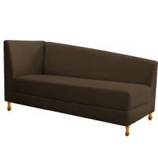 Recamier Valéria 185cm Lado Direito Suede Marrom - Amarena Móveis