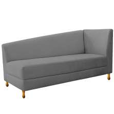 Recamier Valéria 185cm Lado Esquerdo Corano Cinza - Amarena Móveis