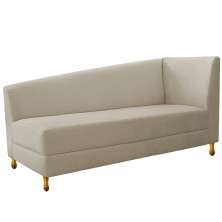 Recamier Valéria 185cm Lado Esquerdo Suede Bege - Amarena Móveis