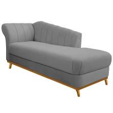 Recamier Vanessa 140cm Lado Direito Corano Cinza - Amarena Móveis