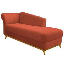 Recamier Vanessa 160cm Lado Direito Suede Terracota - Amarena Móveis
