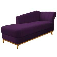Recamier Vanessa 185cm Lado Esquerdo Suede Roxo - Amarena Móveis