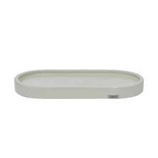 Bandeja Oval G em concreto - Creme