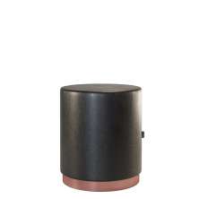 Kit 2 Banco Puff Redondo Decorativo Viena Preto - Adz