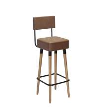 Kit 2 Banquetas Altas Estofadas Florença Café - Adz