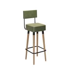 Kit 2 Banquetas Altas Estofadas Florença Verde - Adz