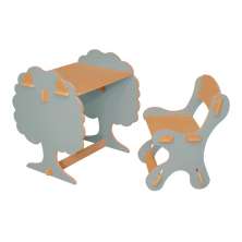 Mesa e Cadeira Infantil de Encaixe Natureza Azul