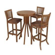 Conjunto Mesa Bistrô com 3 Banquetas Sevilha Amêndoa
