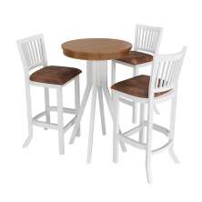 Conjunto Mesa Bistrô com 3 Banquetas Sevilha Branco