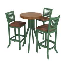 Conjunto Mesa Bistrô com 3 Banquetas Sevilha Verde