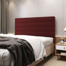 Cabeceira Atlas 140 para Cama de Casal N-034 Veludo Bordô Aradecor