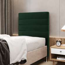 Cabeceira Atlas 90 para Cama de Solteiro N-026 Veludo Verde Aradecor