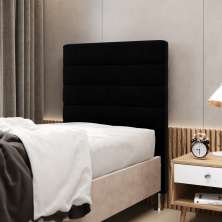 Cabeceira Atlas 90 para Cama de Solteiro Z-005 Sued Preto Aradecor
