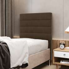 Cabeceira Atlas 90 para Cama de Solteiro Z-006 Sued Capuccino Aradecor
