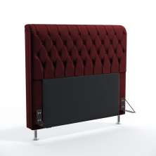 Cabeceira Bellatrix 160 Decorativa de Cama Queen N-034 Veludo Bordô Aradecor