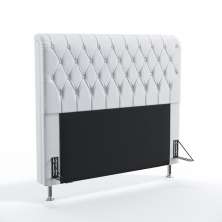 Cabeceira Bellatrix 160 Para Cama Queen Couro Artificial Branco Aradecor