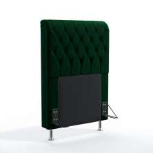 Cabeceira Bellatrix 90 Decorativa de Cama Solteiro N-026 Veludo Verde Aradecor