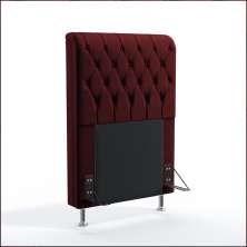 Cabeceira Bellatrix 90 Decorativa de Cama Solteiro N-034 Veludo Bordô Aradecor