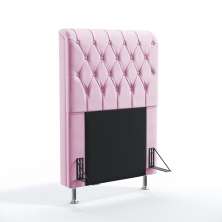 Cabeceira Bellatrix 90 Decorativa de Cama Solteiro Z-021 Sued Rosa Bebê Aradecor