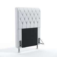 Cabeceira Bellatrix 90 Para Cama De Solteiro Couro Artificial Branco Aradecor