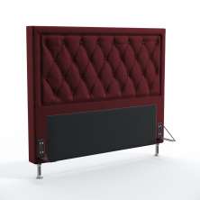 Cabeceira Centaurus 140 Decorativa de Cama Casal N-034 Veludo Bordô Aradecor