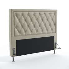 Cabeceira Centaurus 160 Para Cama Queen Courino Bege Aradecor