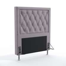 Cabeceira Centaurus 90 Decorativa de Cama Solteiro N-023 Veludo Cinza Claro Aradecor